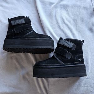Ugg platform black boots